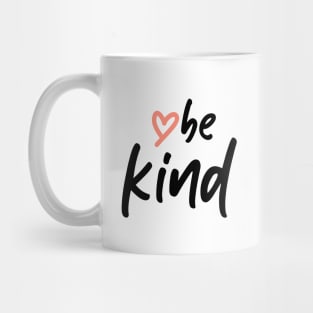 Be Kind Love Heart (Black) Mug